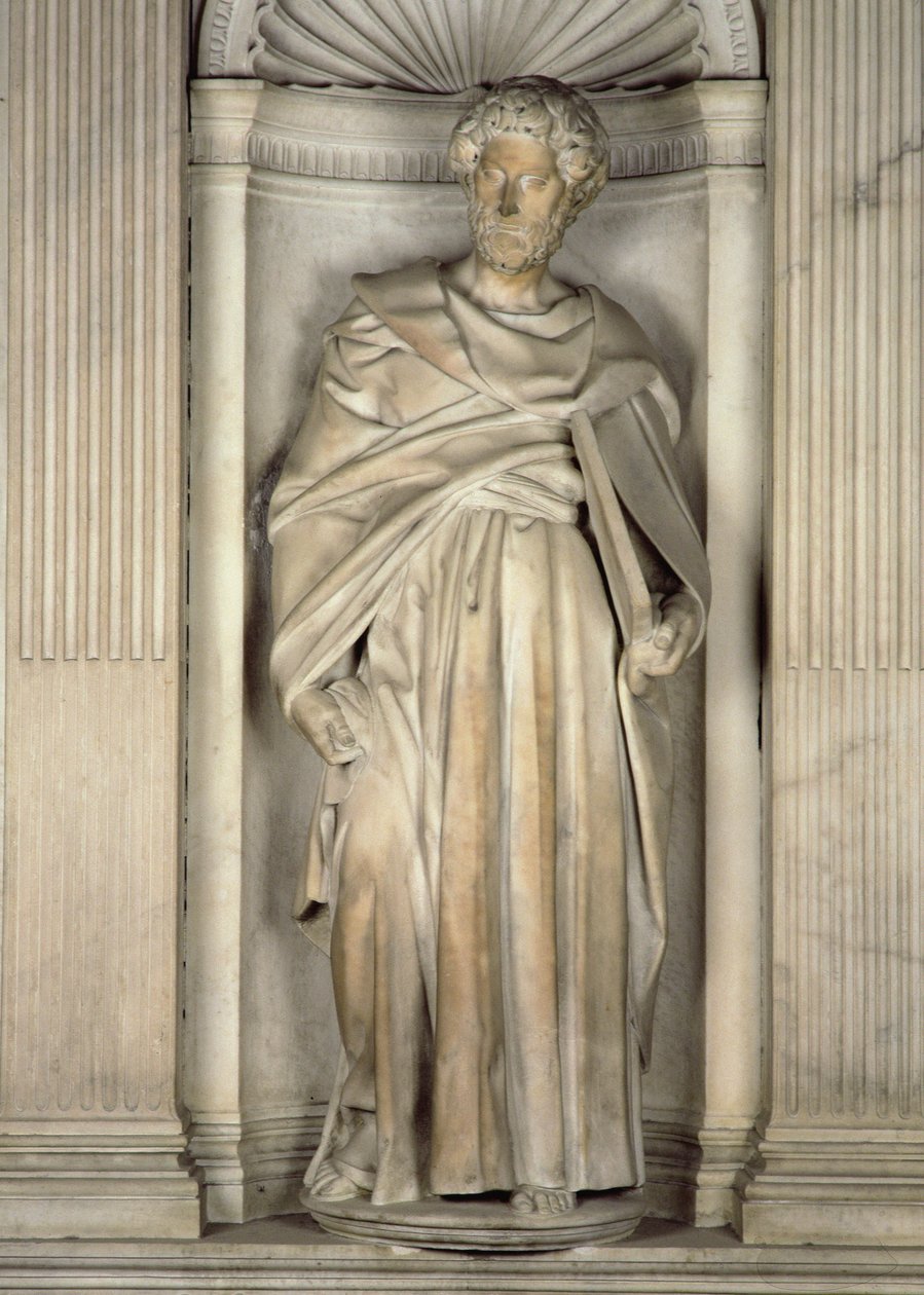 Szent Péter, a Piccolomini-oltárról, 1501-4 (márvány) alkotó: Michelangelo Buonarroti