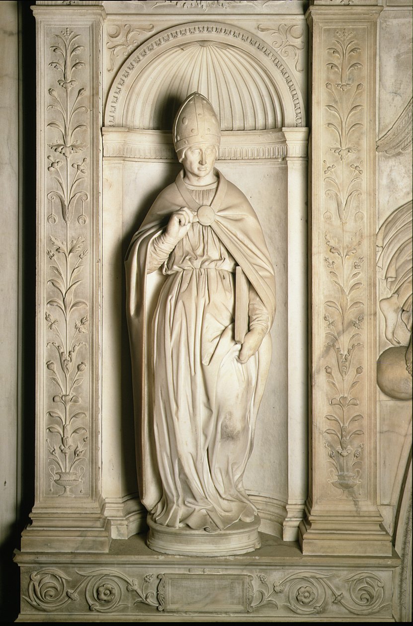 Szent Pius, a Piccolomini-oltárról, 1501-4 (márvány) alkotó: Michelangelo Buonarroti