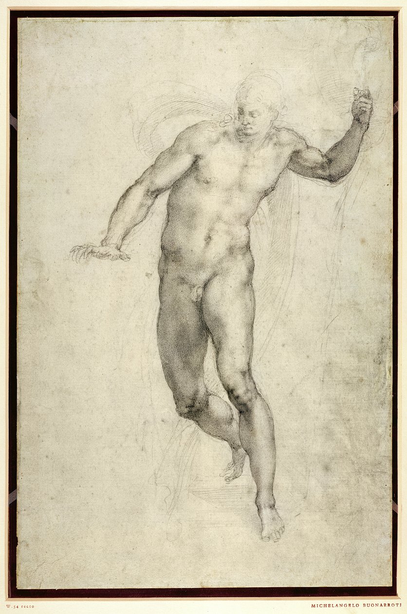Tanulmány az utolsó ítélethez (W.54 recto) alkotó: Michelangelo Buonarroti