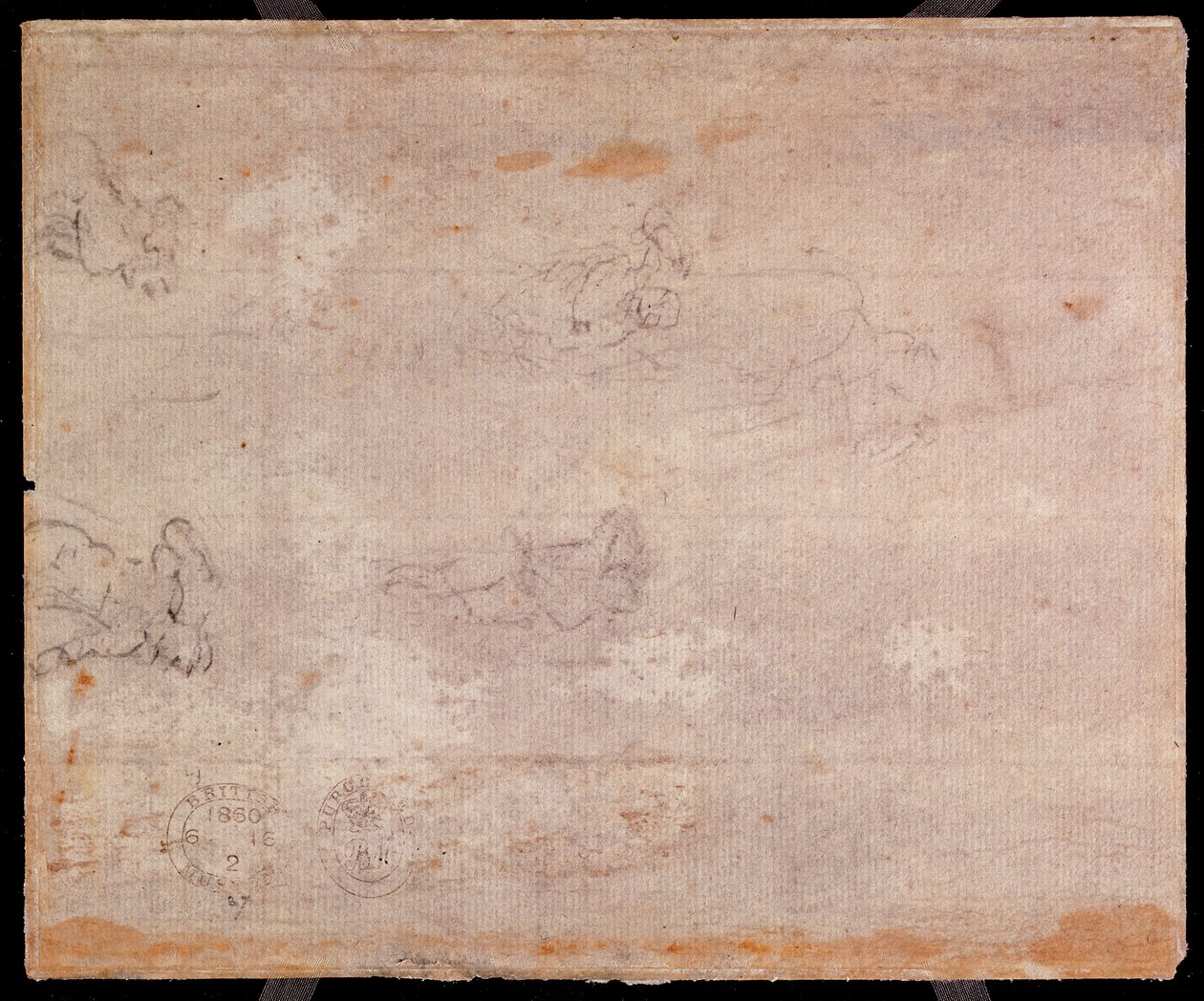 Ábrák tanulmányozása (fekete kréta papíron) (recto) (a verset lásd: 191778) alkotó: Michelangelo Buonarroti