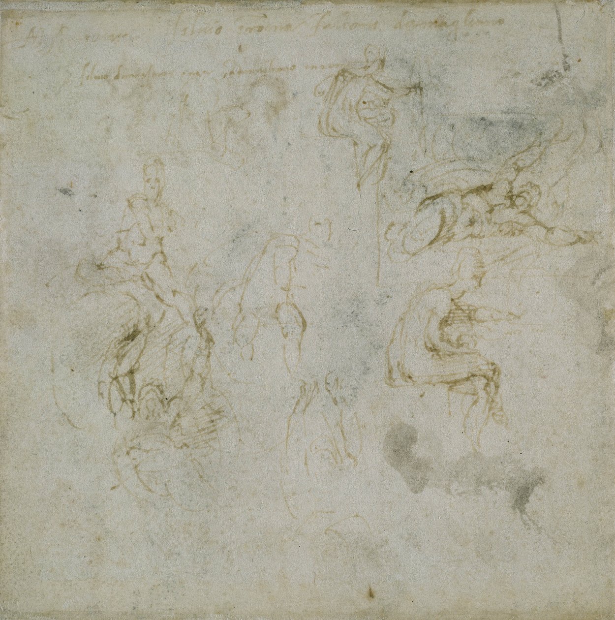 Study of Figures, 1511 körül alkotó: Michelangelo Buonarroti