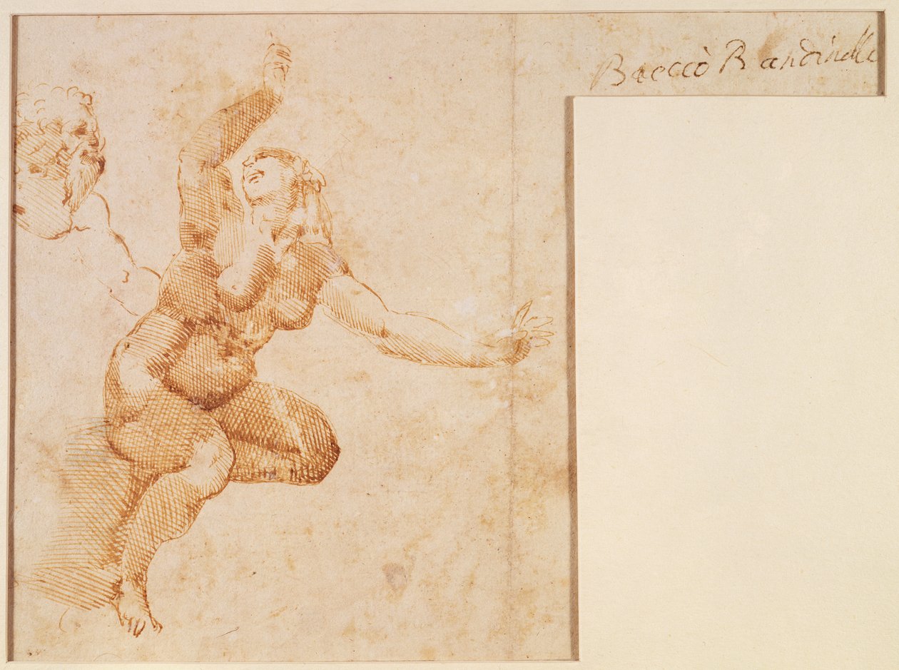 Tanulmány egy női aktról alkotó: Michelangelo Buonarroti