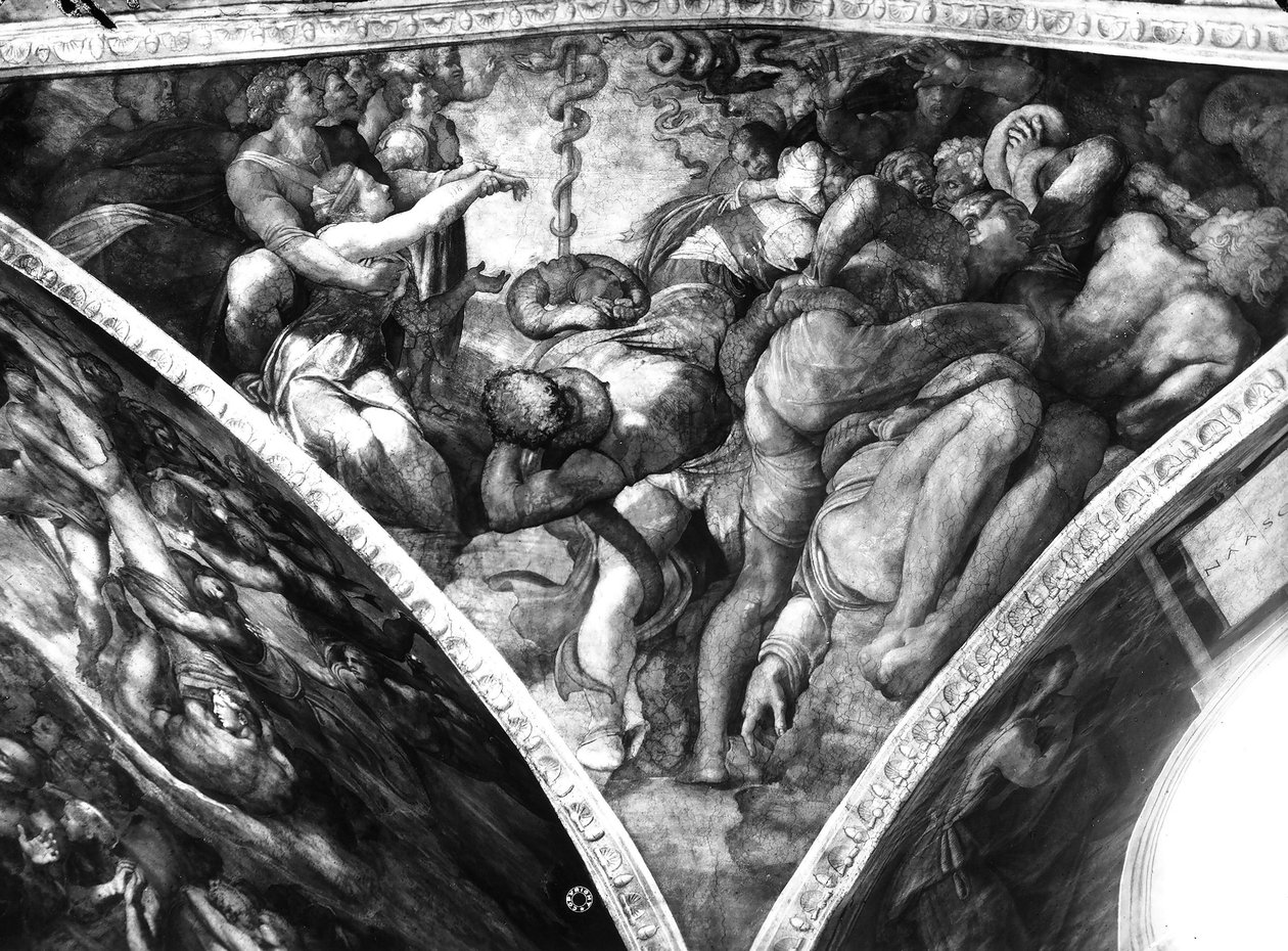 A réz kígyó, a Sixtusi mennyezetről alkotó: Michelangelo Buonarroti