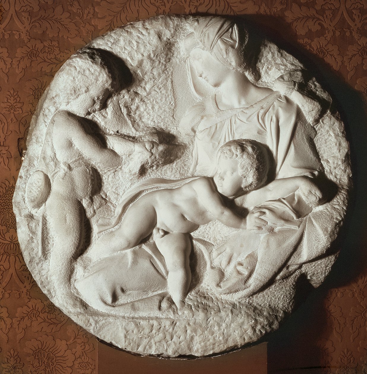 Tondo Taddei, Michelangelo Buonarroti (1475-1564) kőből faragott kör alakú tábla alkotó: Michelangelo Buonarroti