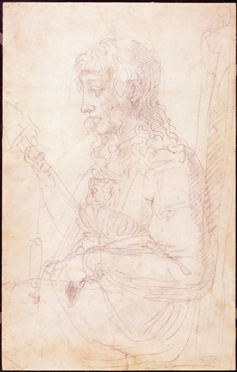 W.40 Egy női alak vázlata alkotó: Michelangelo Buonarroti