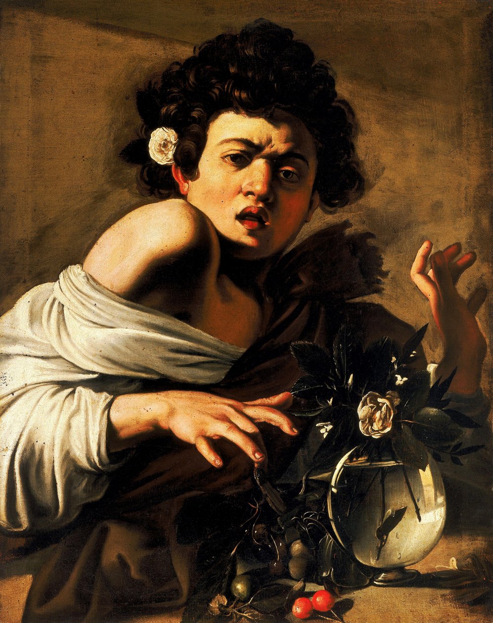 A gyík által megharapott fiút alkotó: Michelangelo Merisi Caravaggio