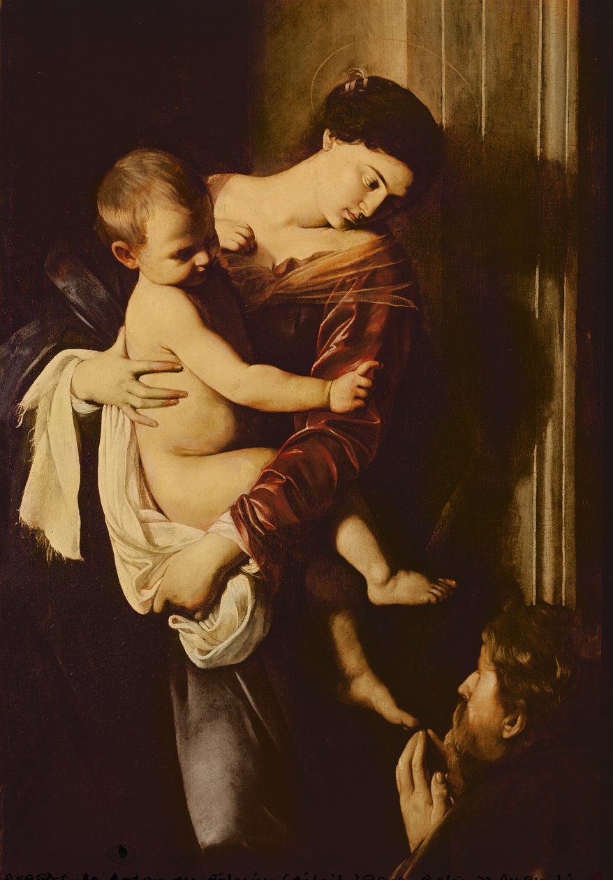 Részlet a Zarándokok Madonnájáról, 1603-05 körül alkotó: Michelangelo Merisi Caravaggio