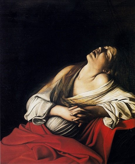 Magdolna eksztázisban alkotó: Michelangelo Merisi Caravaggio