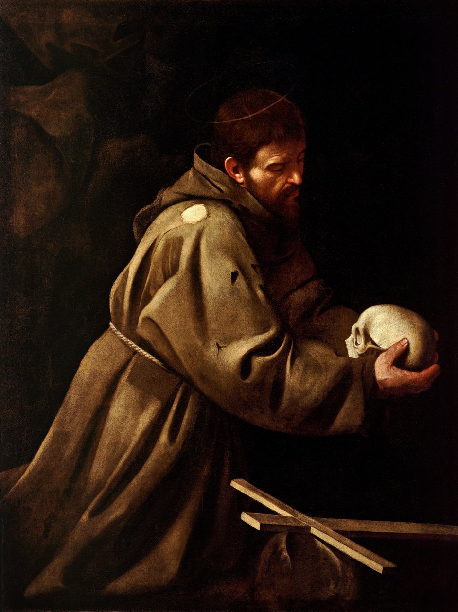 Szent Ferenc az imában alkotó: Michelangelo Merisi Caravaggio