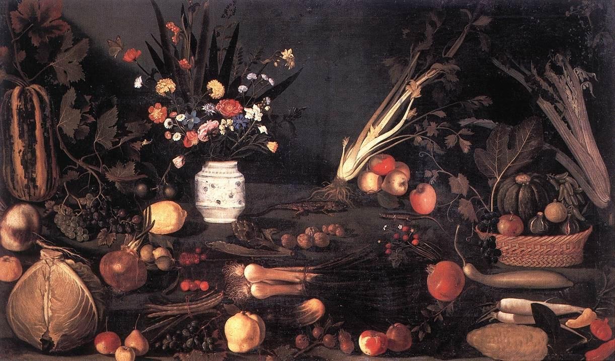 Csendélet virágokkal és gyümölcsökkel alkotó: Michelangelo Merisi Caravaggio