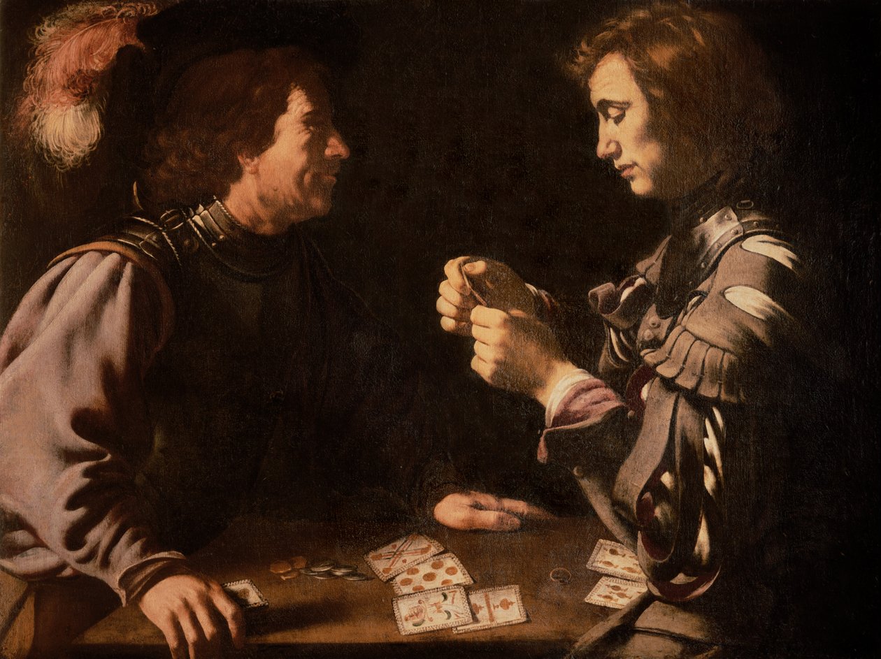 A Szerencsejátékosok alkotó: Michelangelo Merisi Caravaggio