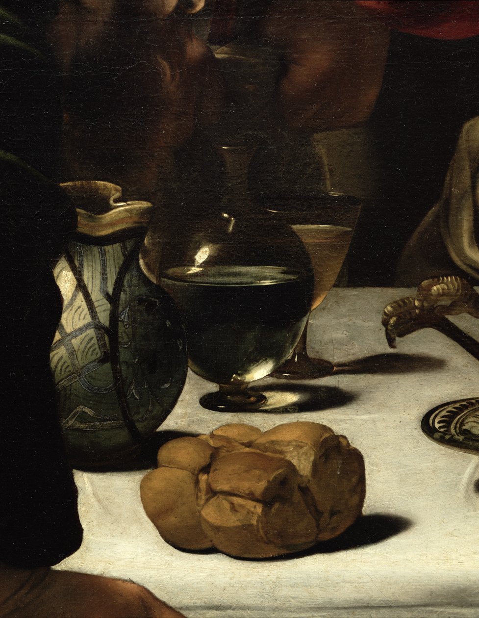 Vacsora Emmausban, 1601 (olaj és tempera, vászon) (928. részlet) alkotó: Michelangelo Merisi Caravaggio