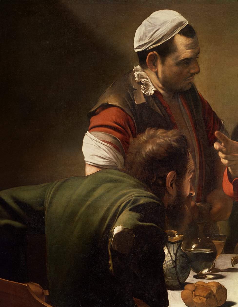 Vacsora Emmausban, 1601 (olaj és tempera, vászon) (928. részlet) alkotó: Michelangelo Merisi Caravaggio