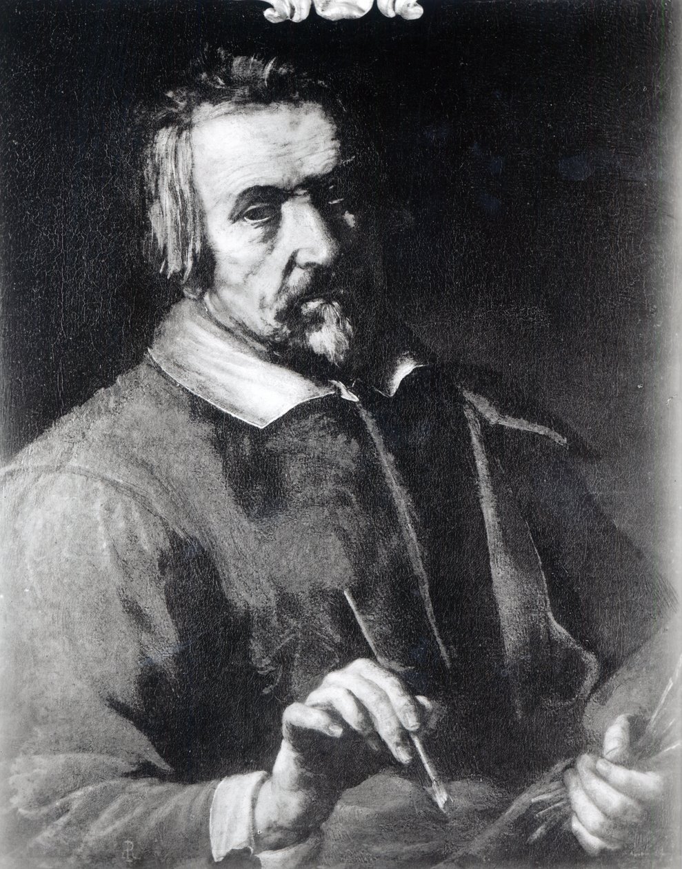 Önarckép ecsettel alkotó: Michelangelo Merisi Caravaggio