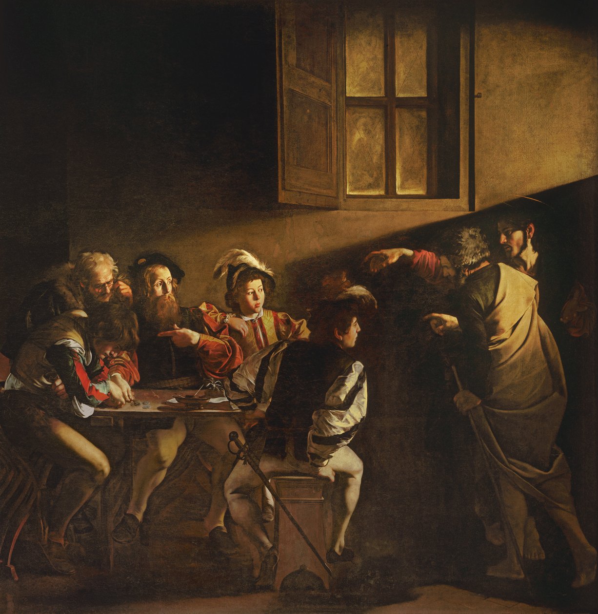 Szent Máté elhívása, 1598-1601 körül alkotó: Michelangelo Merisi Caravaggio