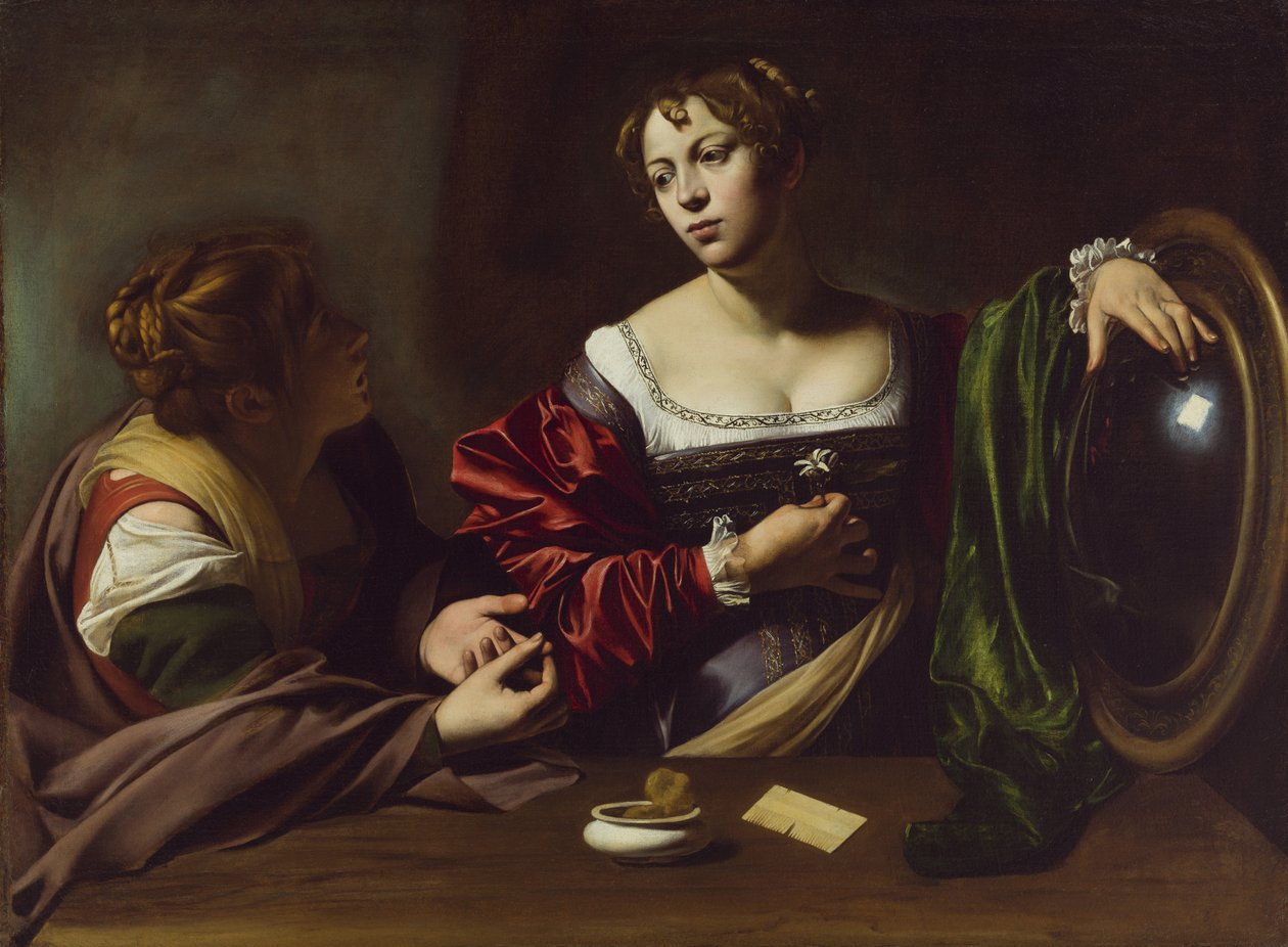 A Magdolna megtérése, 1598 körül (olaj és tempera, vászon) alkotó: Michelangelo Merisi Caravaggio