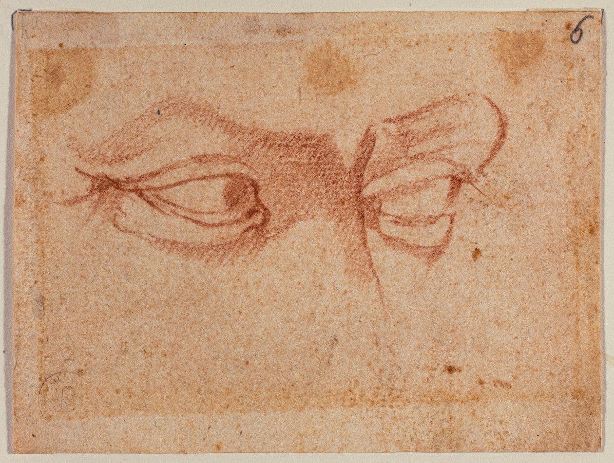 A szemek tanulmányozása alkotó: Michelangelo (after) Buonarroti