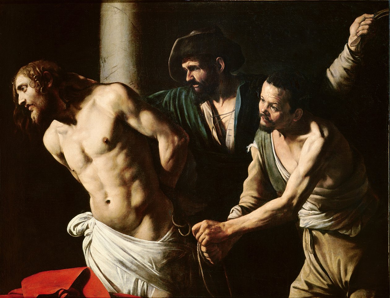 Krisztus korbácsolása, 1605-1607 körül (olaj, vászon) alkotó: Michelangelo (attr. to) Caravaggio