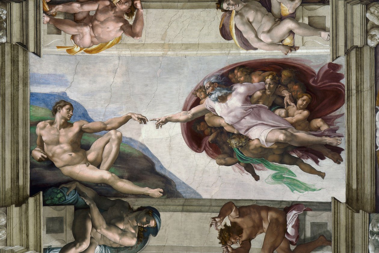 Ádám teremtése alkotó: Michelangelo