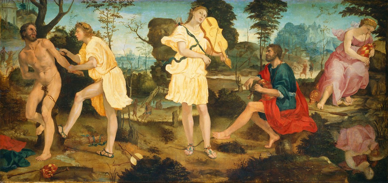 Apollo és Marsyas alkotó: Michelangelo Anselmi