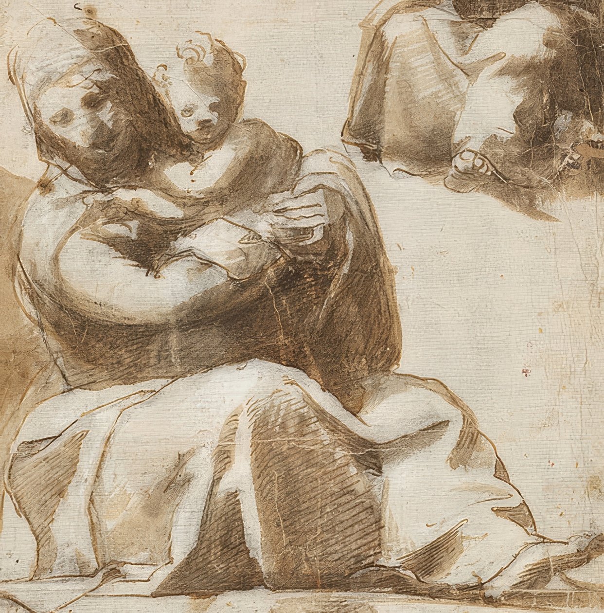 Ülő Madonna és Gyermek. 1525 körül (?) alkotó: Michelangelo Anselmi