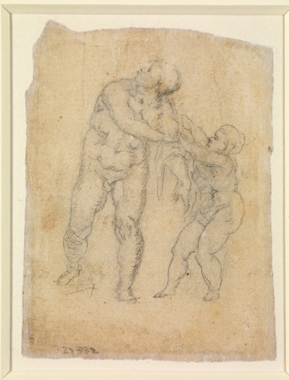 Aeneas és egy gyermek (verso), n.d. (ceruza papíron) [lásd: 5934522] alkotó: Michelangelo Buonarroti
