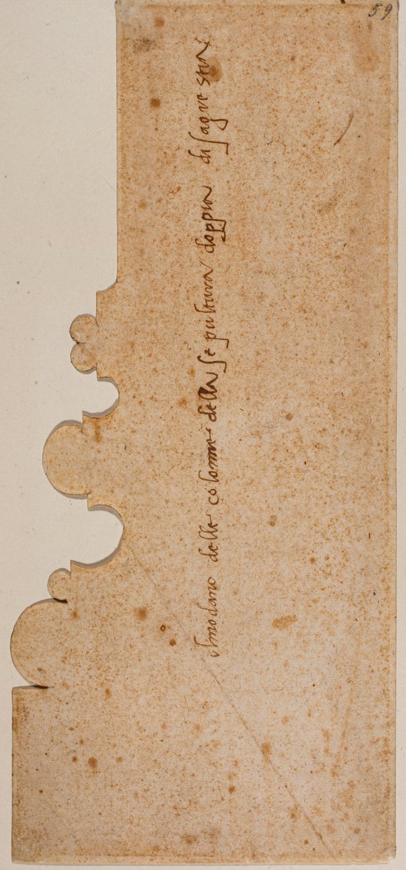 Az új sekrestye oszlopának alapprofilja alkotó: Michelangelo Buonarroti