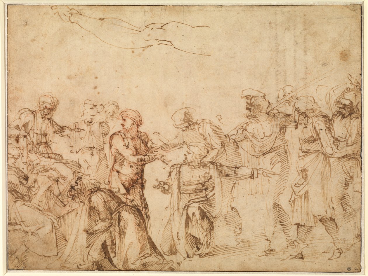 Krisztus Pilátus előtt alkotó: Michelangelo Buonarroti