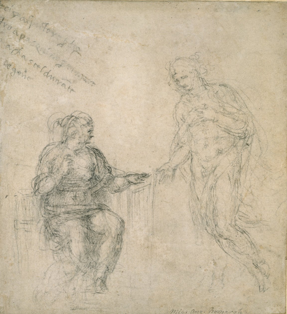 Krisztus búcsúzik édesanyjától a feltámadás után, 16. század alkotó: Michelangelo Buonarroti