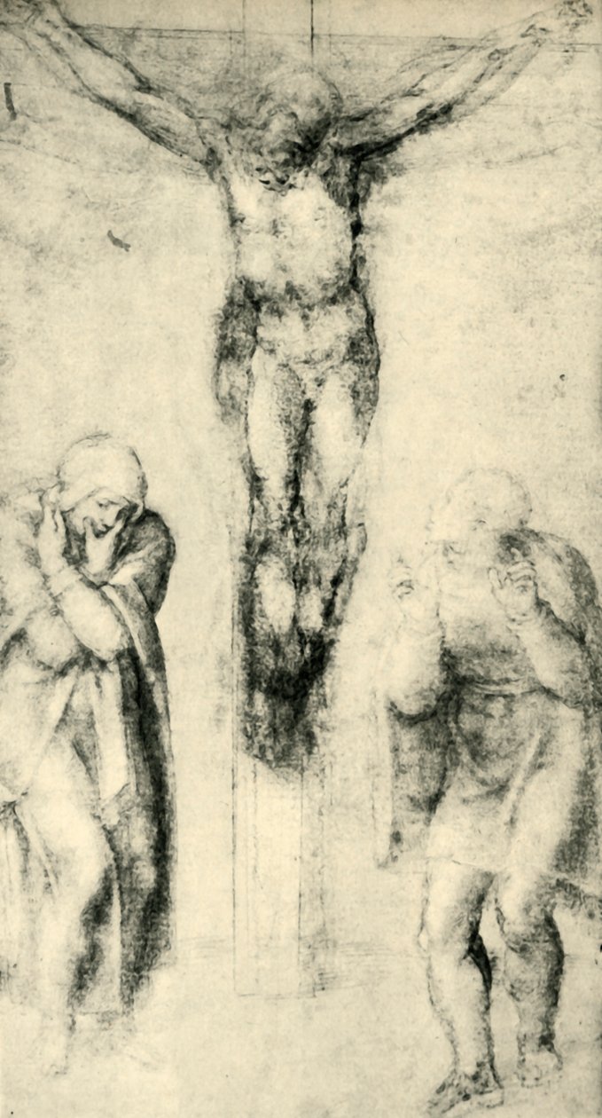 Krisztus a kereszten Szűz és Szent János között, 1560-1564, 1943. alkotó: Michelangelo Buonarroti