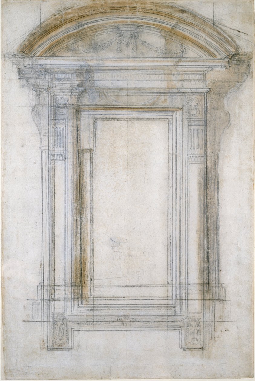 Tervezés ablakhoz, c1490-1560 alkotó: Michelangelo Buonarroti