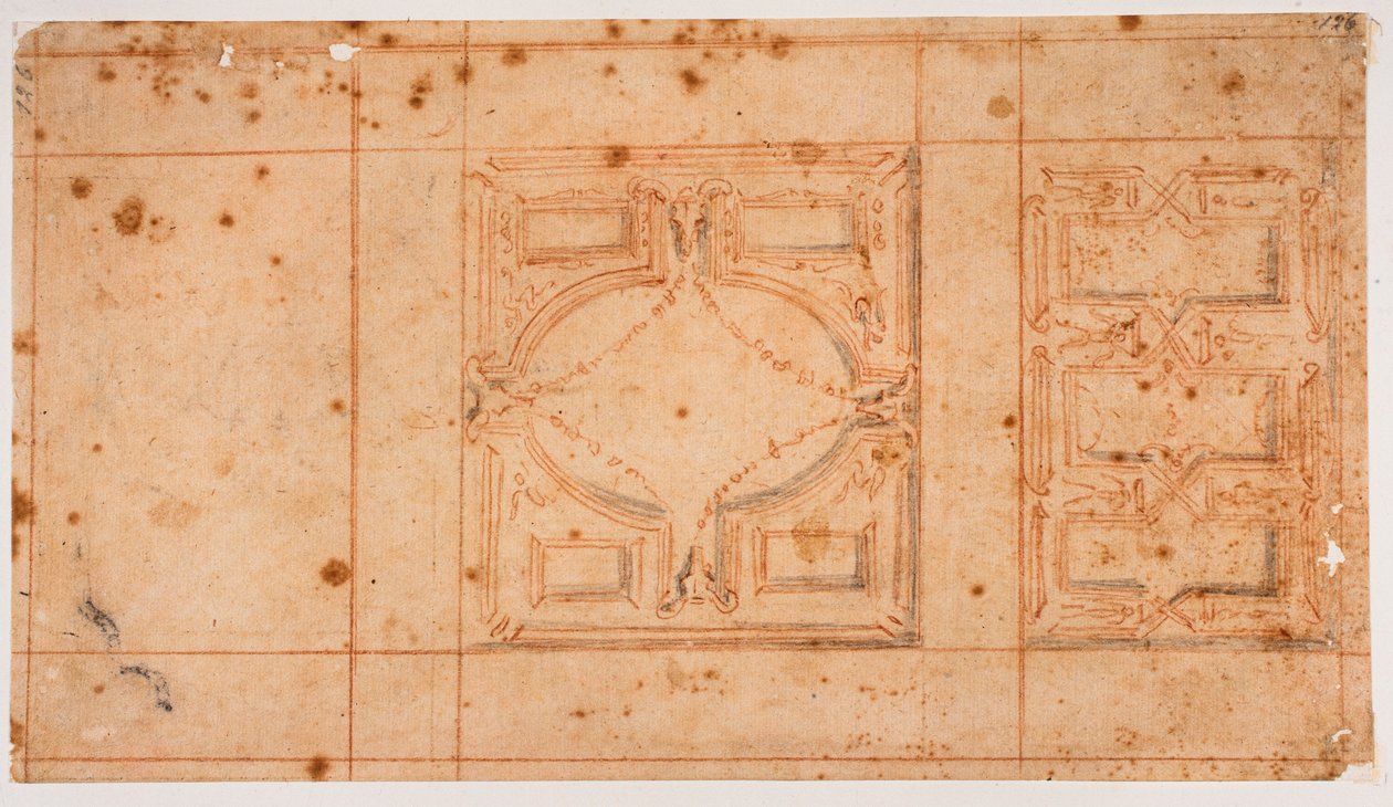 A Laurentian Könyvtár asztalainak tervezése alkotó: Michelangelo Buonarroti