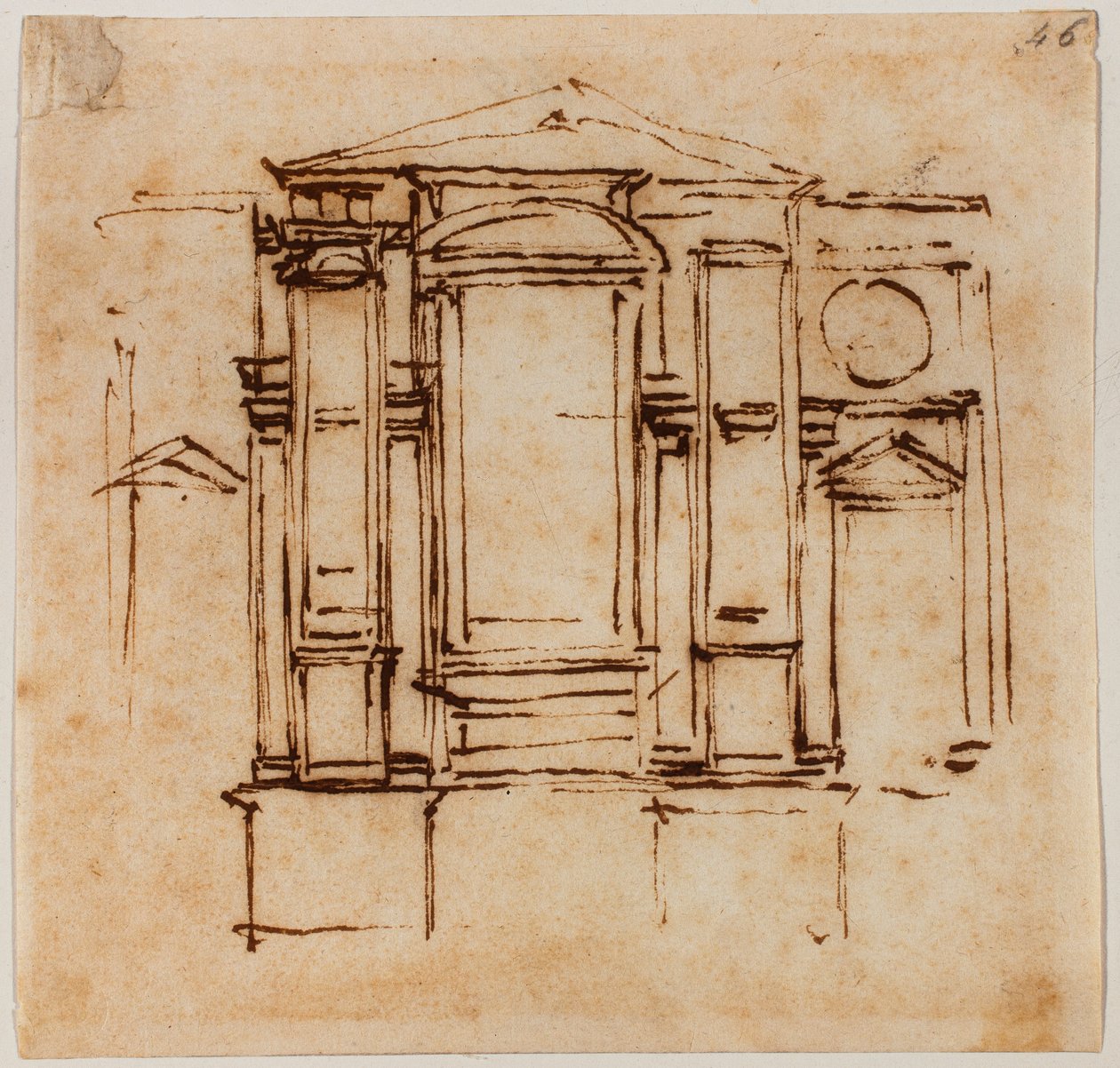 A San Lorenzo kórusban lévő Medici pápák fali síremlékeinek tervei alkotó: Michelangelo Buonarroti