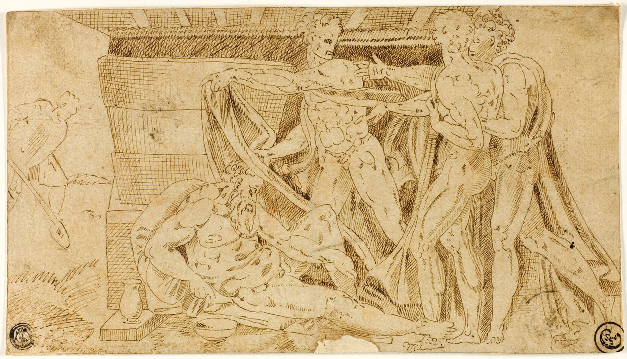 Noé részegsége alkotó: Michelangelo Buonarroti