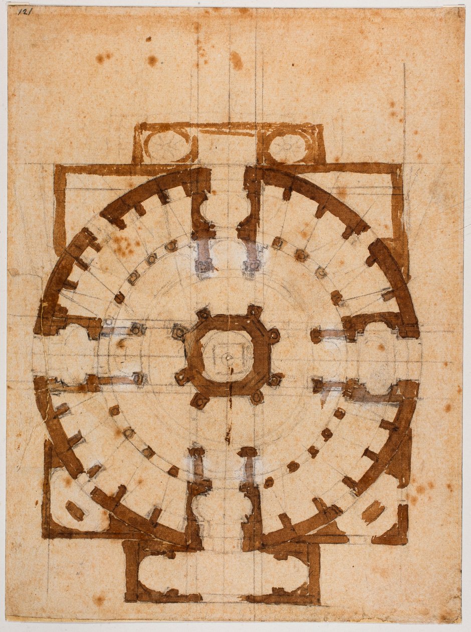 San Giovanni dei Fiorentini alaprajza alkotó: Michelangelo Buonarroti