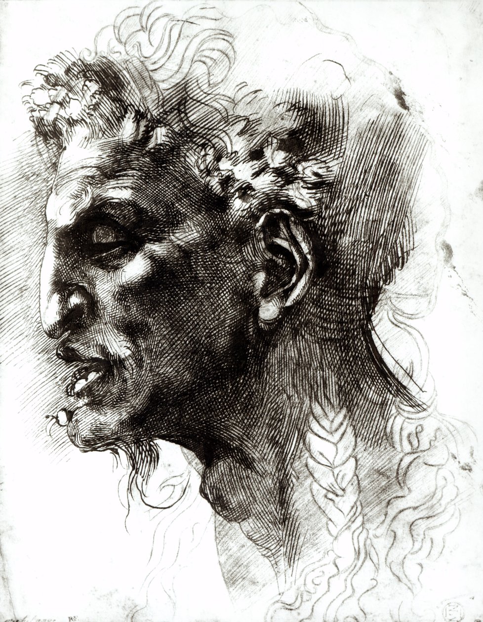 Egy szatír feje alkotó: Michelangelo Buonarroti