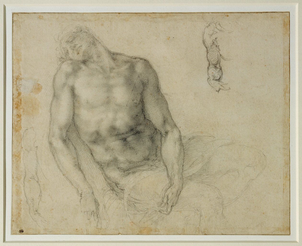 A halott Krisztus és a jobb kar két ismétlése ... alkotó: Michelangelo Buonarroti