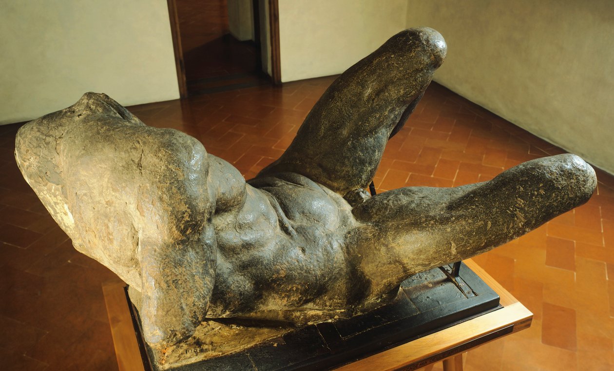 A folyó megszemélyesítésének modellje a San Lorenzo új sekrestyében, Michelangelo (1475-1564) alkotó: Michelangelo Buonarroti