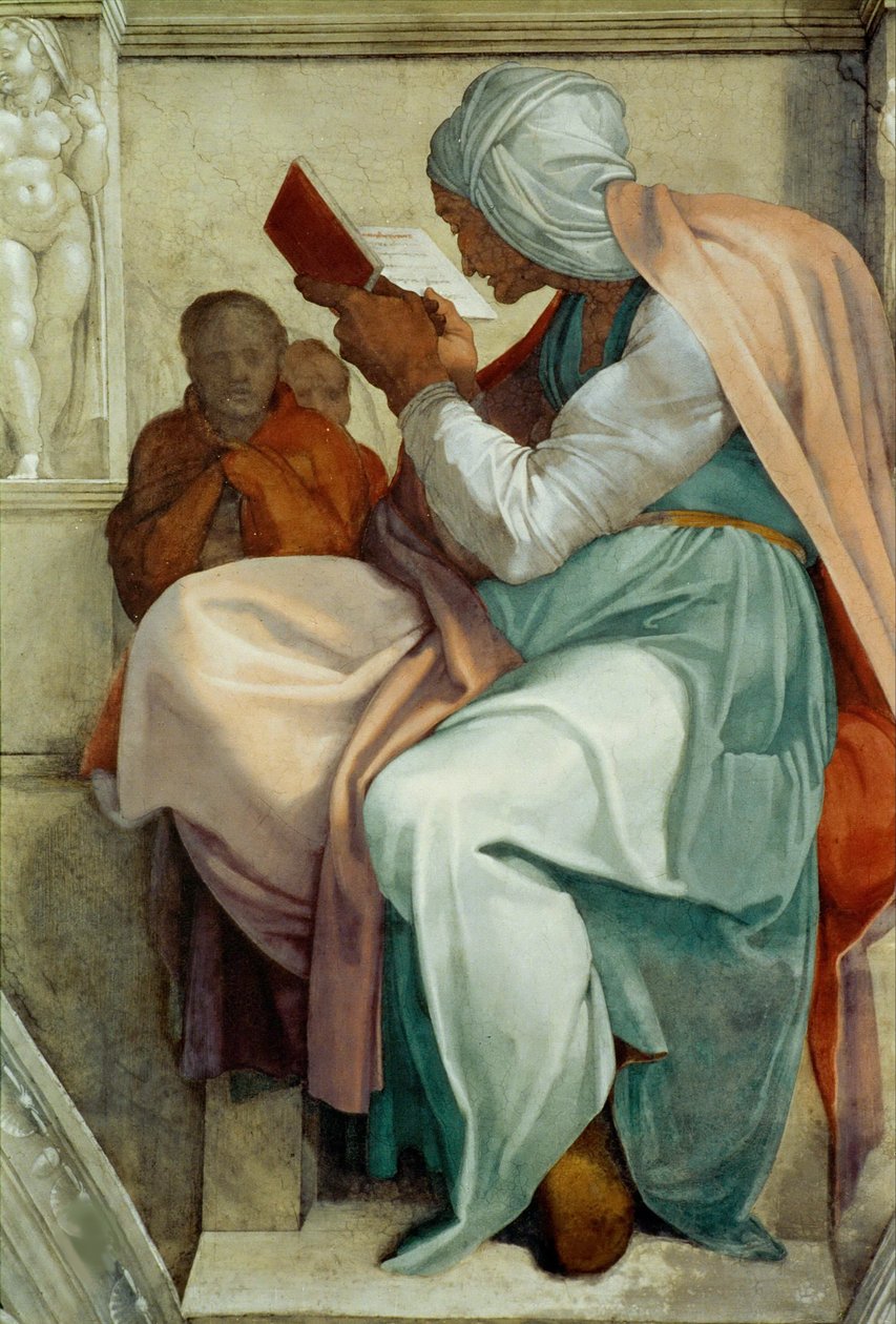 Perzsa Sybil, Sixtus-kápolna mennyezete alkotó: Michelangelo Buonarroti