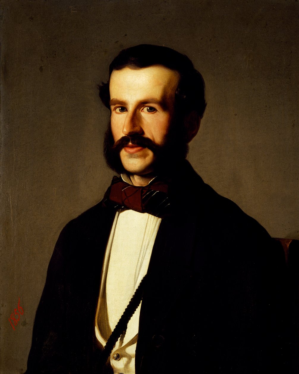 Férfi portré, Michel Angelo Pittatore (1825-1923), olaj, vászon, 59x72 cm alkotó: Michelangelo Buonarroti