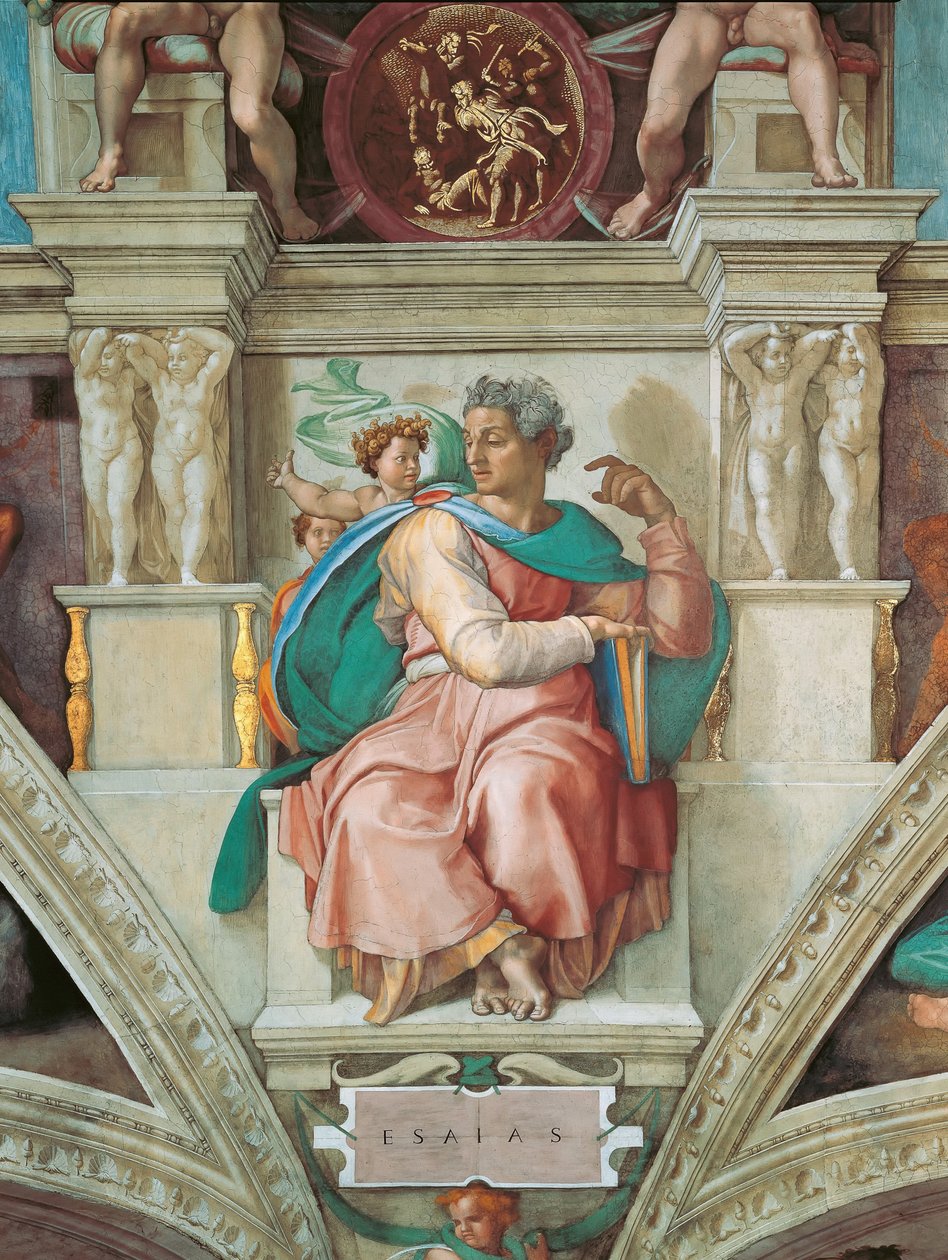 Próféták és szibilla: Isaiah Sixtus kápolna mennyezete a Vatikánban, 1508-1512. alkotó: Michelangelo Buonarroti