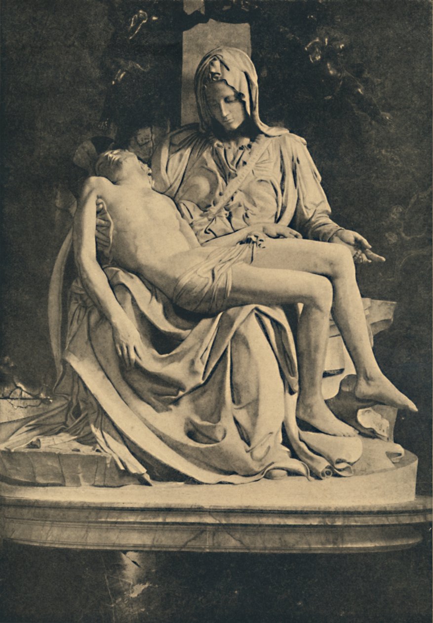 Roma - Szent Péter-bazilika. Michelangelo Pieta, 1910 alkotó: Michelangelo Buonarroti