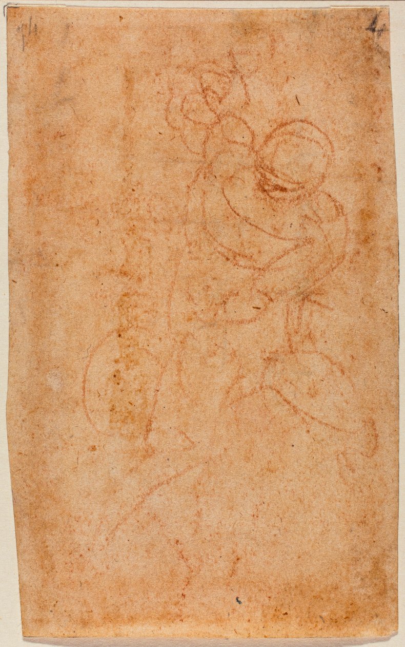 Ülő férfi meztelenül alkotó: Michelangelo Buonarroti