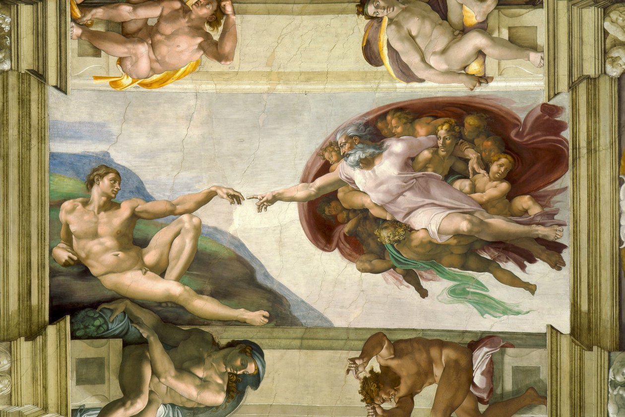 Sixtus-kápolna mennyezete (1508-12): Ádám teremtése alkotó: Michelangelo Buonarroti