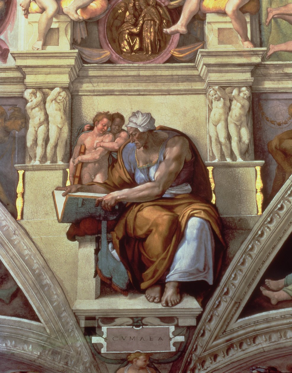 Sixtus-kápolna mennyezete: Kumai szibilla alkotó: Michelangelo Buonarroti