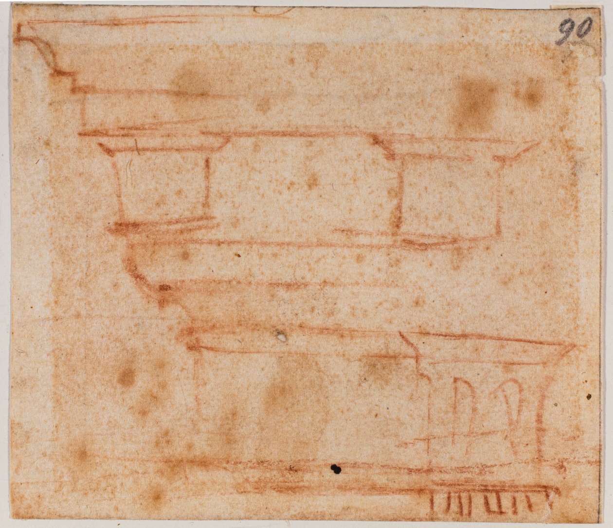 A karzat vázlata alkotó: Michelangelo Buonarroti
