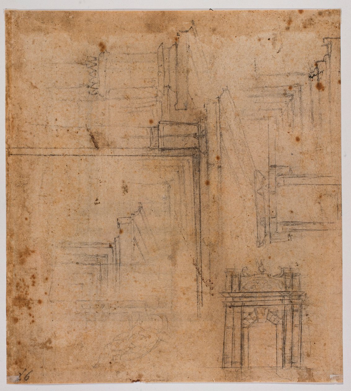 Ajtók és ablakok vázlatai alkotó: Michelangelo Buonarroti