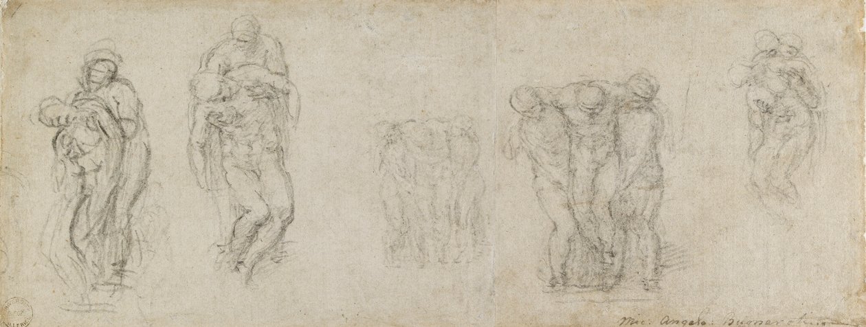 Tanulmányok egy pietához és egy síremlékhez, 16. század alkotó: Michelangelo Buonarroti