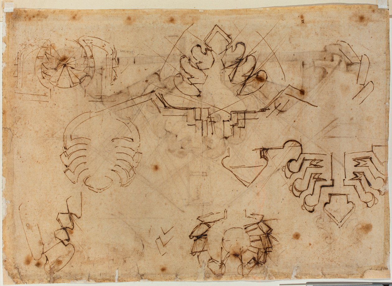 Tanulmányok az erődítésekhez alkotó: Michelangelo Buonarroti
