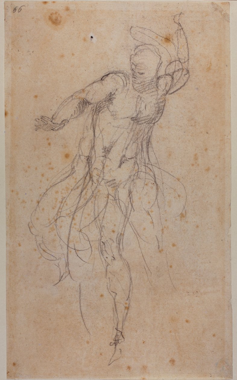 Tanulmány a feltámadt Krisztusért alkotó: Michelangelo Buonarroti